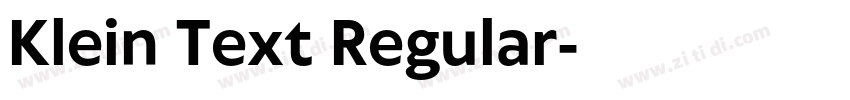 Klein Text Regular字体转换 Klein Text Regular字体转换